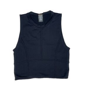 Bloom Seasons | Black Sleeveless Piped Top | Medium